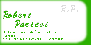 robert paricsi business card